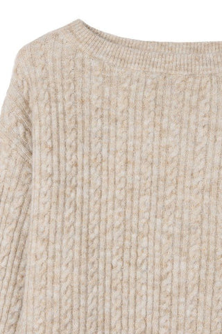 Beige Cable Sweater -  - Lilou - MOD&SOUL
