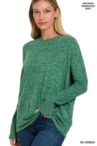 Brushed Melange Dolman Sleeve Sweater -  - ZENANA - MOD&SOUL