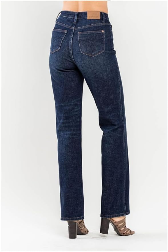 Button Front Straight Leg Jeans - MOD&SOUL - Contemporary Women's Clothing