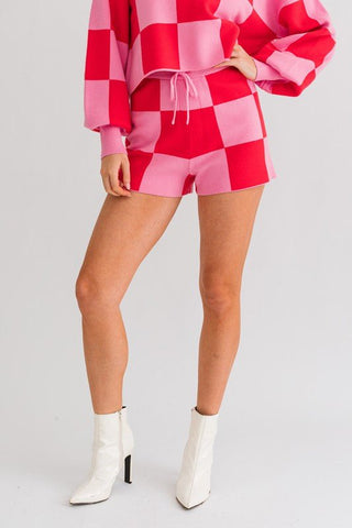 Checkered Sweater Shorts - MOD&SOUL - Contemporary Women's Clothing