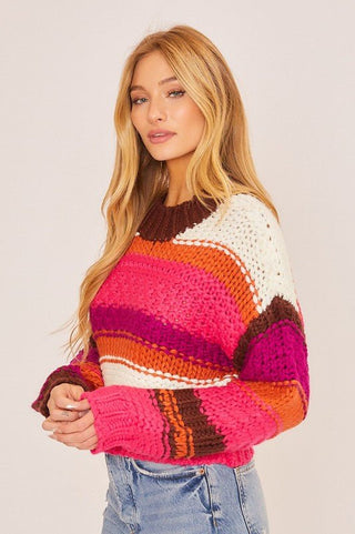 Colorblock Knit Sweater -  - Mod & Soul - MOD&SOUL