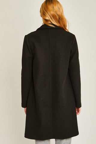 Fleece Long Line Coat - MOD&SOUL - Contemporary Women's Clothing