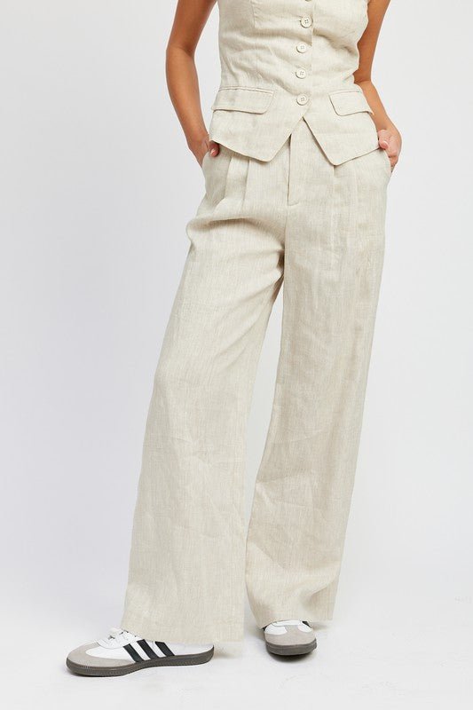FULL LENGTH PLEATED PANTS - MOD&SOUL - Contemporary Women's Clothing