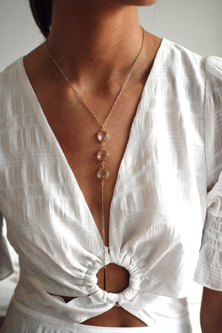 Glass Drops Lariat Necklace - Necklace - ciao lover - MOD&SOUL