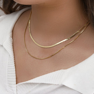 Layered Herringbone Chain Necklace - Necklaces - Mod&Soul - MOD&SOUL