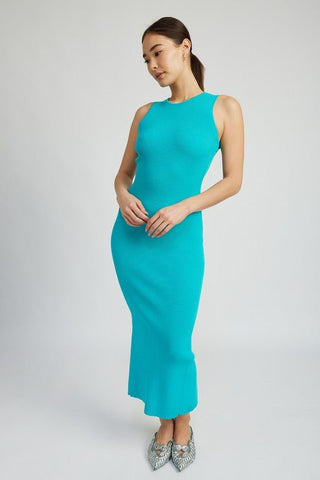 Open Back Maxi Knit Dress - MOD&SOUL - Contemporary Women's Clothing