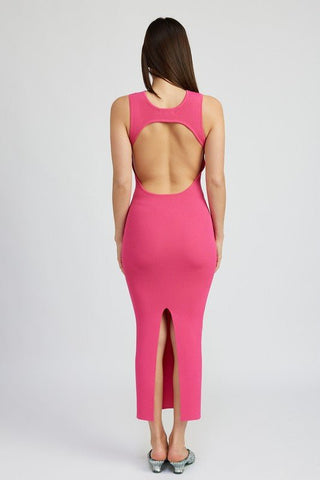 Open Back Maxi Knit Dress - MOD&SOUL - Contemporary Women's Clothing