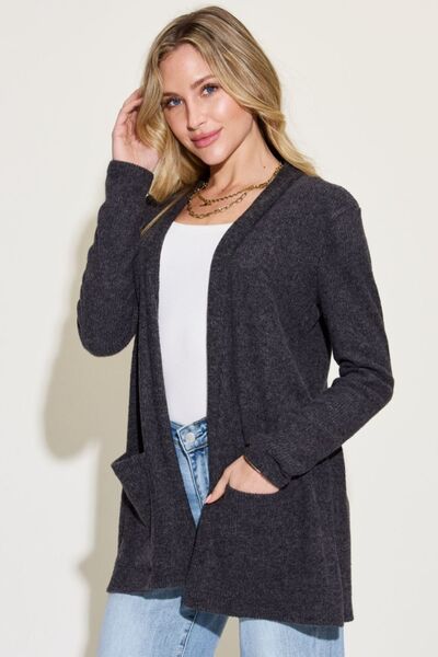 Open Front Long Sleeve Cardigan - MOD&SOUL - Contemporary Women's Clothing