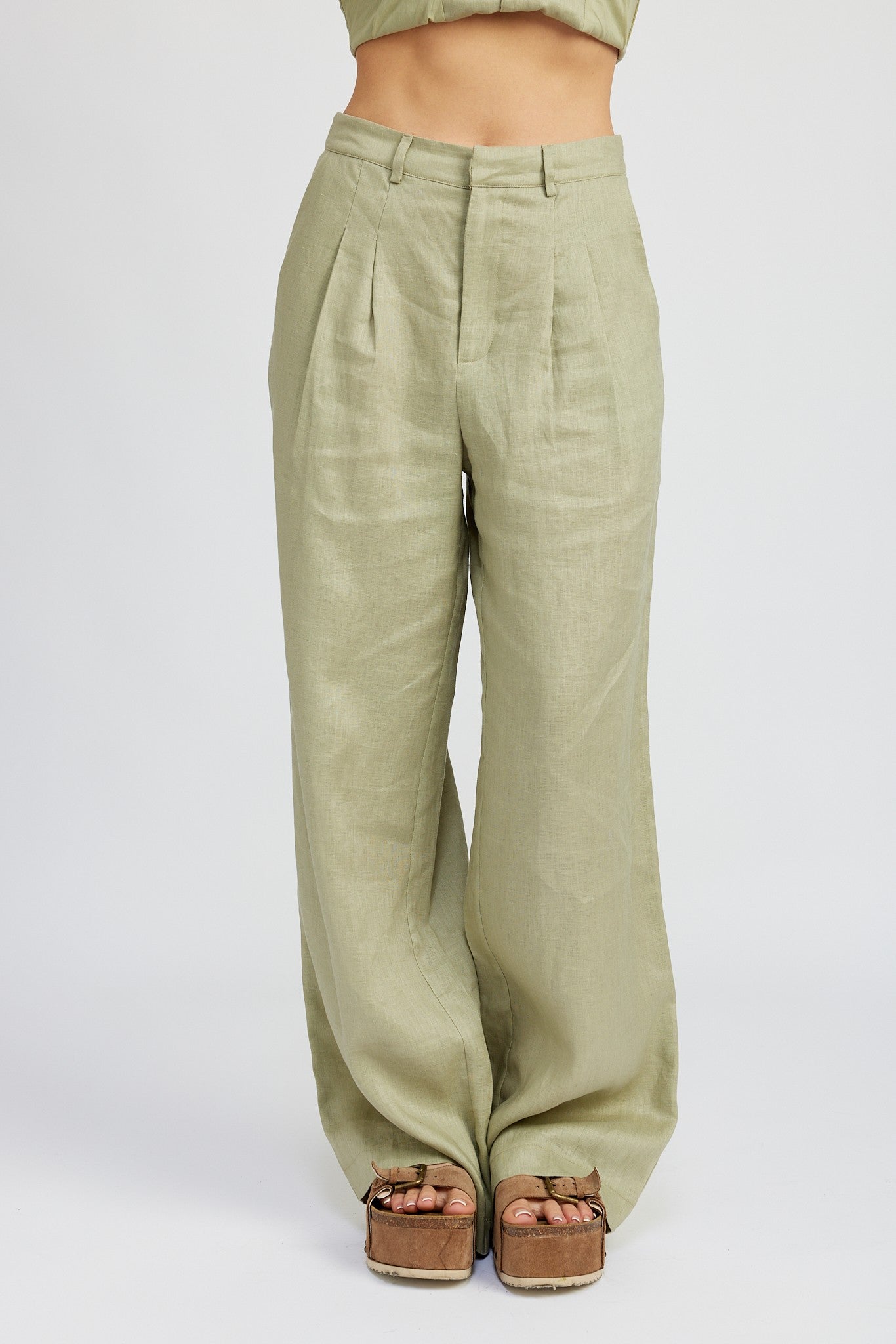 Pleated Linen Pants - MOD&SOUL - Contemporary Women's Clothing