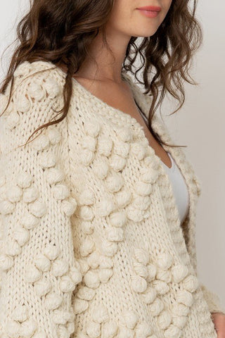 Pom Pom Sweater Cardigan - MOD&SOUL - Contemporary Women's Clothing