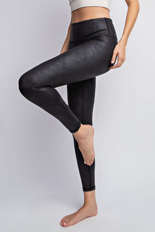 PU Chintz Full-Length Leggings - MOD&SOUL - Contemporary Women's Clothing