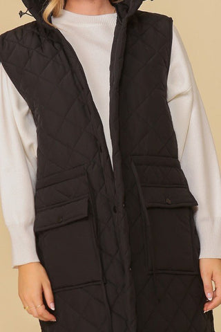 Quilted Midi Vest Jacket -  - TIMING - MOD&SOUL