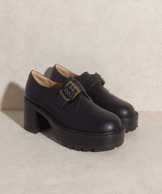 Sarah Buckled Platform Loafers - Shoes - KKE Originals - MOD&SOUL