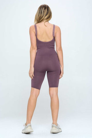 Seamless Rib Romper Jumpsuit Set - MOD&SOUL - Contemporary Women's Clothing