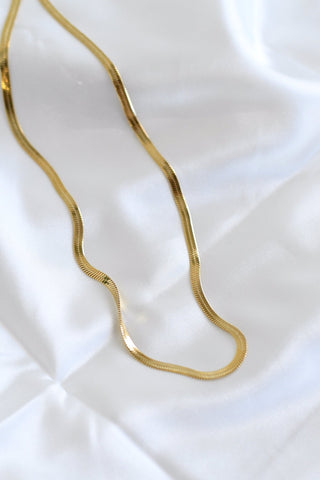 Thin Herringbone Gold Plated Chain - jewelry - ciao lover - MOD&SOUL