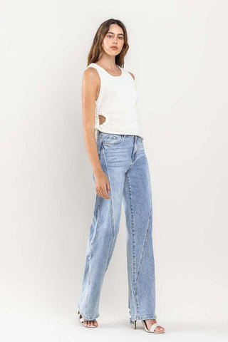 Ultra High Rise Wide Leg Jeans - MOD&SOUL - Contemporary Women's Clothing