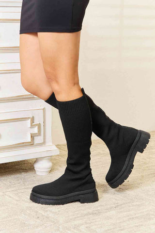 WILD DIVA Footwear Knee High Platform Sock Boots - MOD&SOUL - Contemporary Women's Clothing