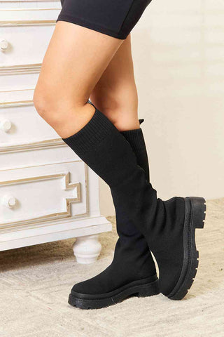 WILD DIVA Footwear Knee High Platform Sock Boots - MOD&SOUL - Contemporary Women's Clothing