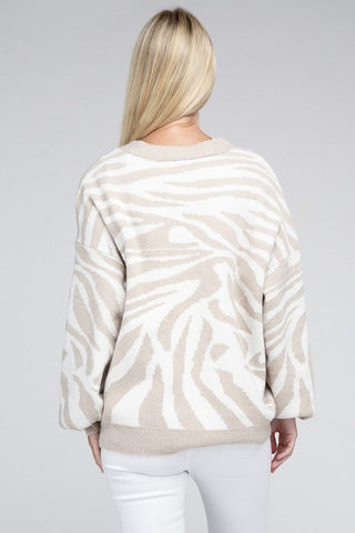 Zebra Pattern Cardigan -  - Nuvi Apparel - MOD&SOUL