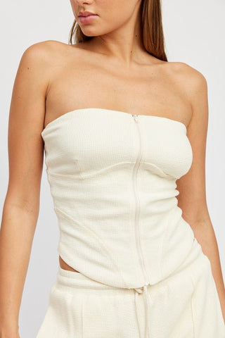 ZIP UP TUBE TOP - MOD&SOUL - Contemporary Women's Clothing